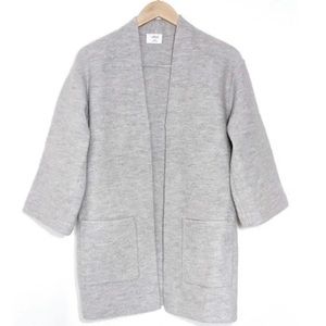 NWOT Aritzia Wilfred Brullon Large Light grey Extra Fine Merino Wool Sweater